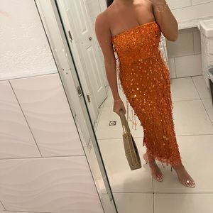 Orange dress- size 2